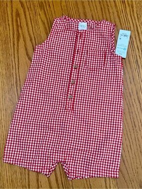 Carter's Red and White Gingham Jon Jon